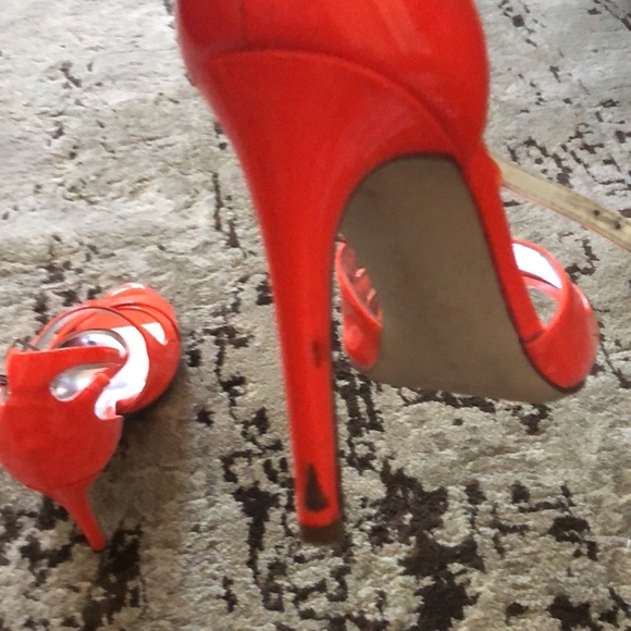 Ivanka Trump NEON Orange High Heel Sandal size 8 - Picture 4 of 4